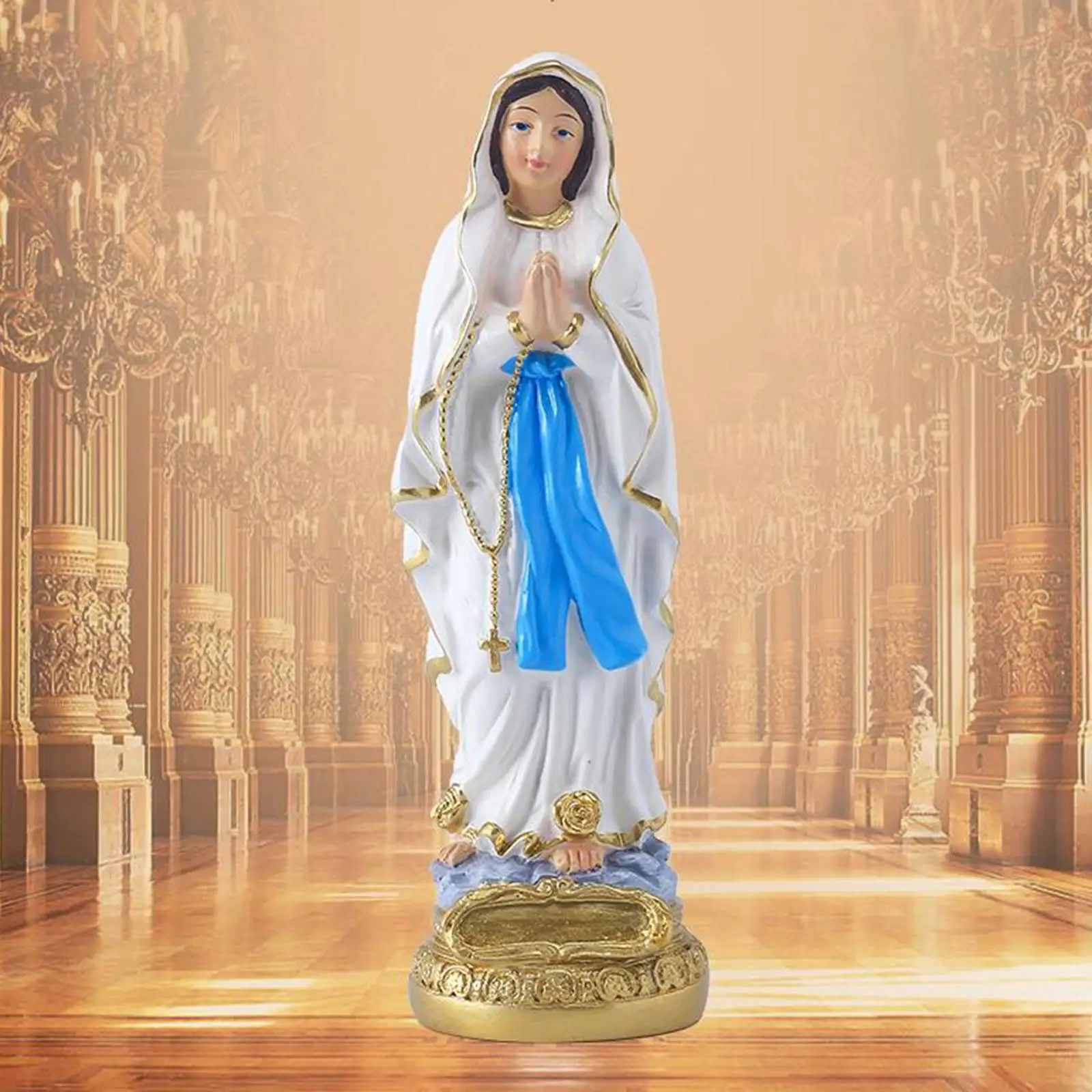 

Resin Blessed Virgin Mary Statue Figurine Tabletop Decor for Wedding Favors