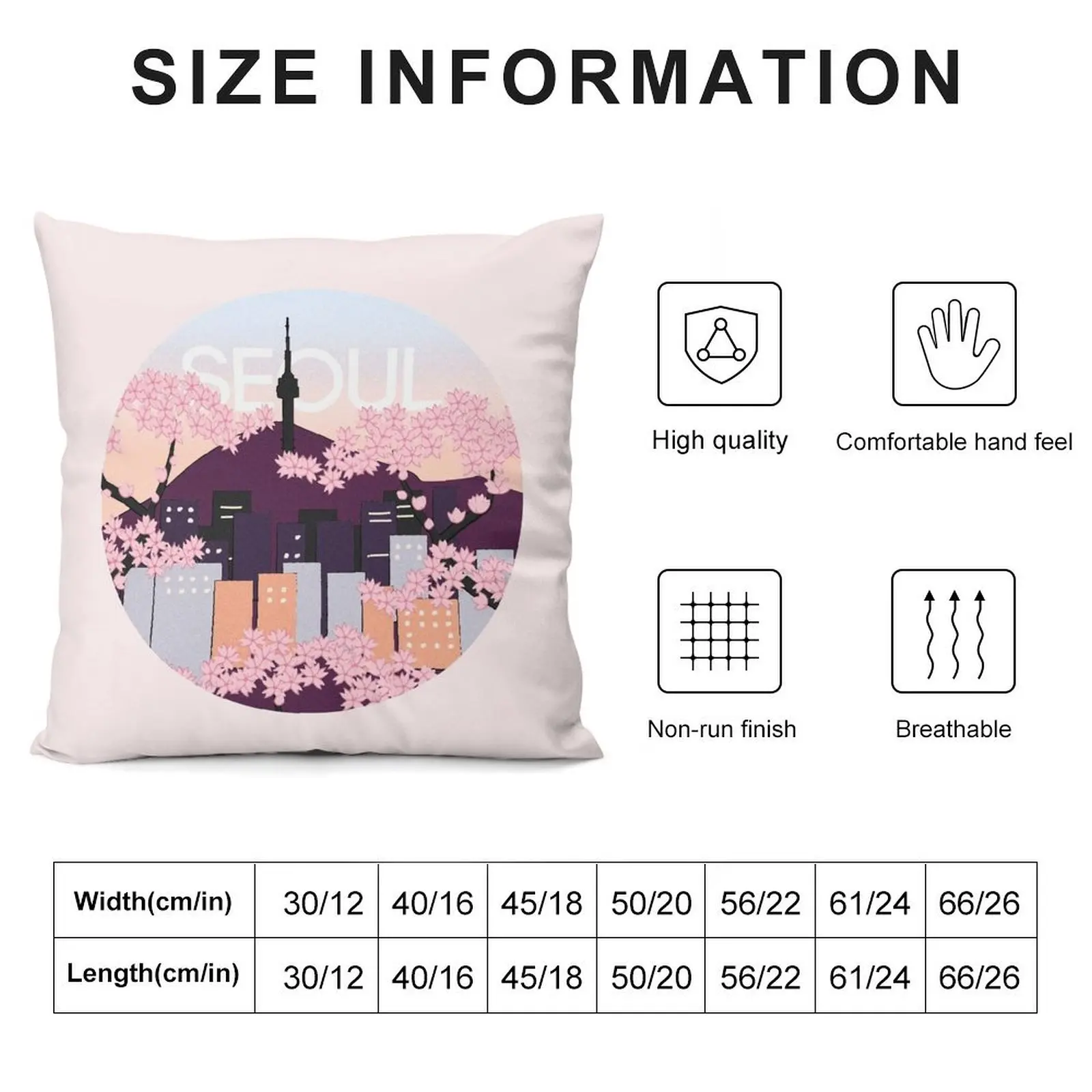 Сеуловая башня с деревянными блоками вишневые цветы Южная Корея эластичный