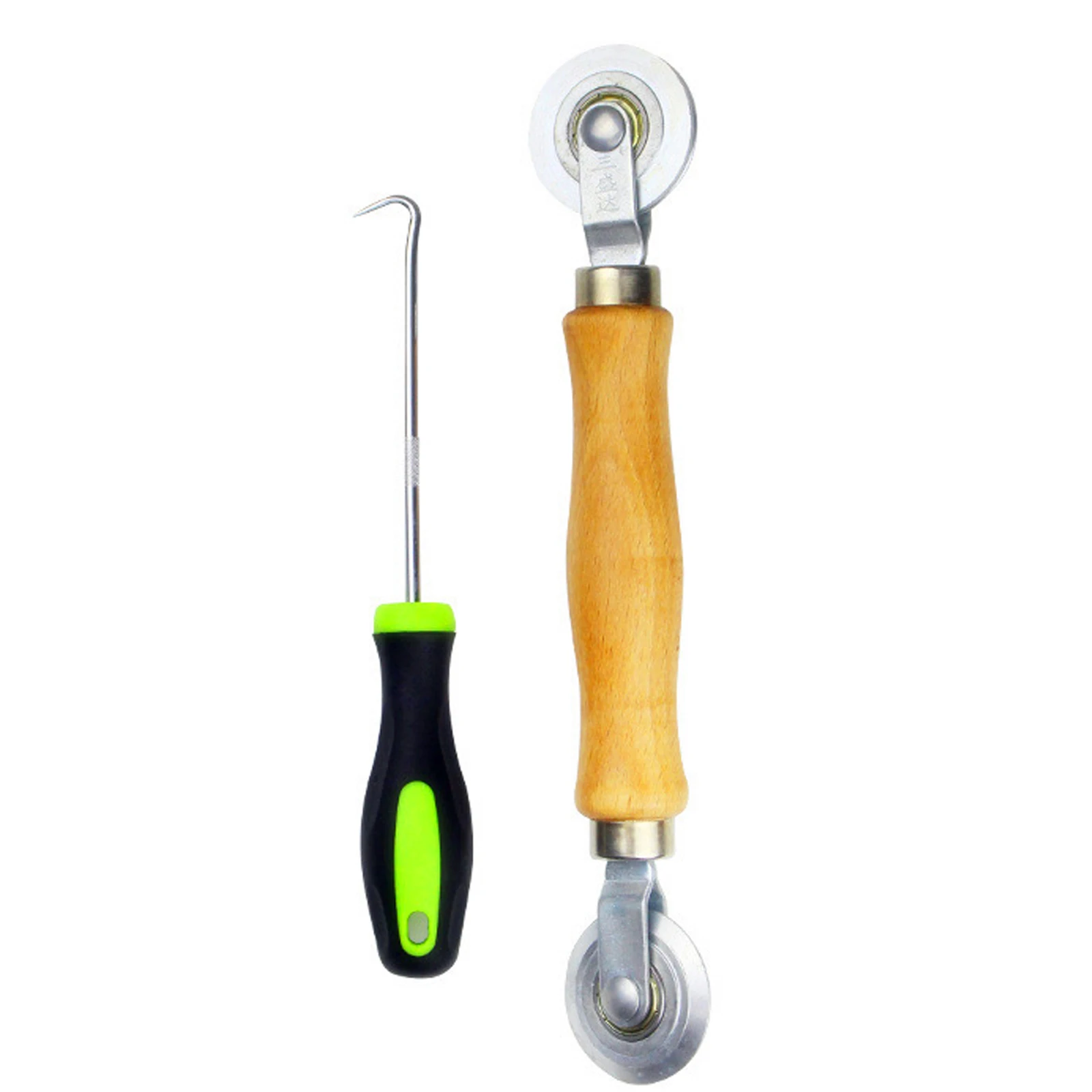 

Ручной ролик с деревянной ручкой и стальными колесами для установки двойных окон