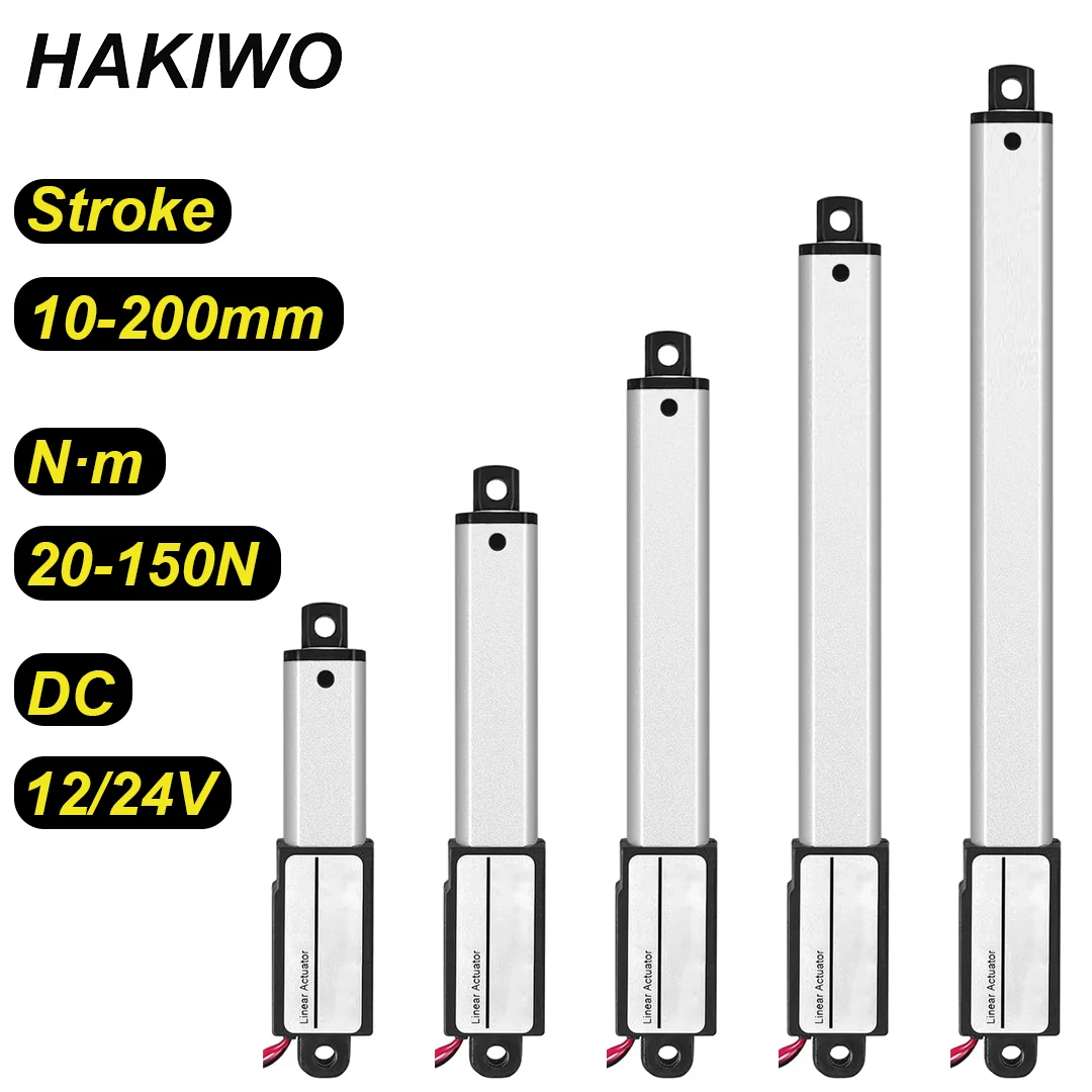 

Линейный привод HAKIWO MINI 12В/24В, ход 10-200мм, усилие 150Н