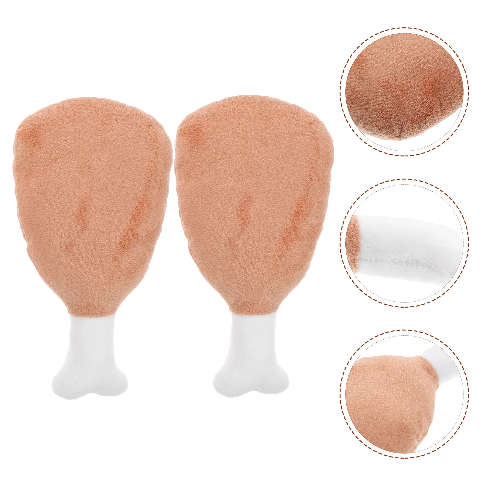 

2 Pcs Comfortable Throw Pillow Creative Chicken Leg Pillow Cushion Home Decoration