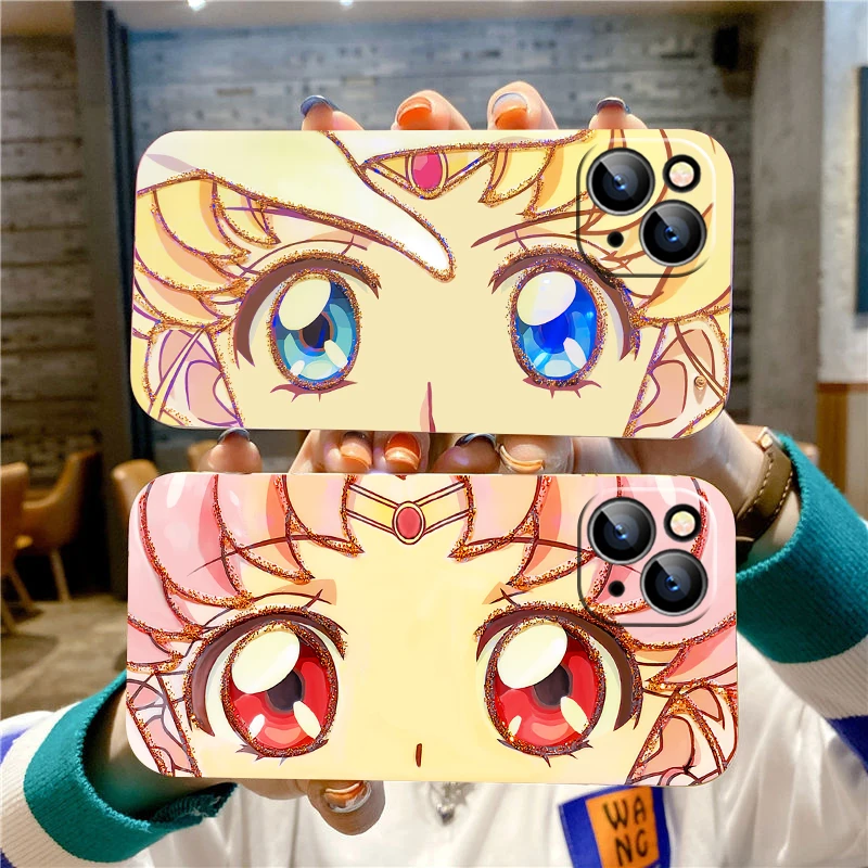 

Sailor Moon Tsukino Usagi Phone Case For iPhone 11 12 13 Pro MAX Mini 6 6S 7 8 Plus X XR XS MAX SE2020 Japan Anime Cartoon Cover