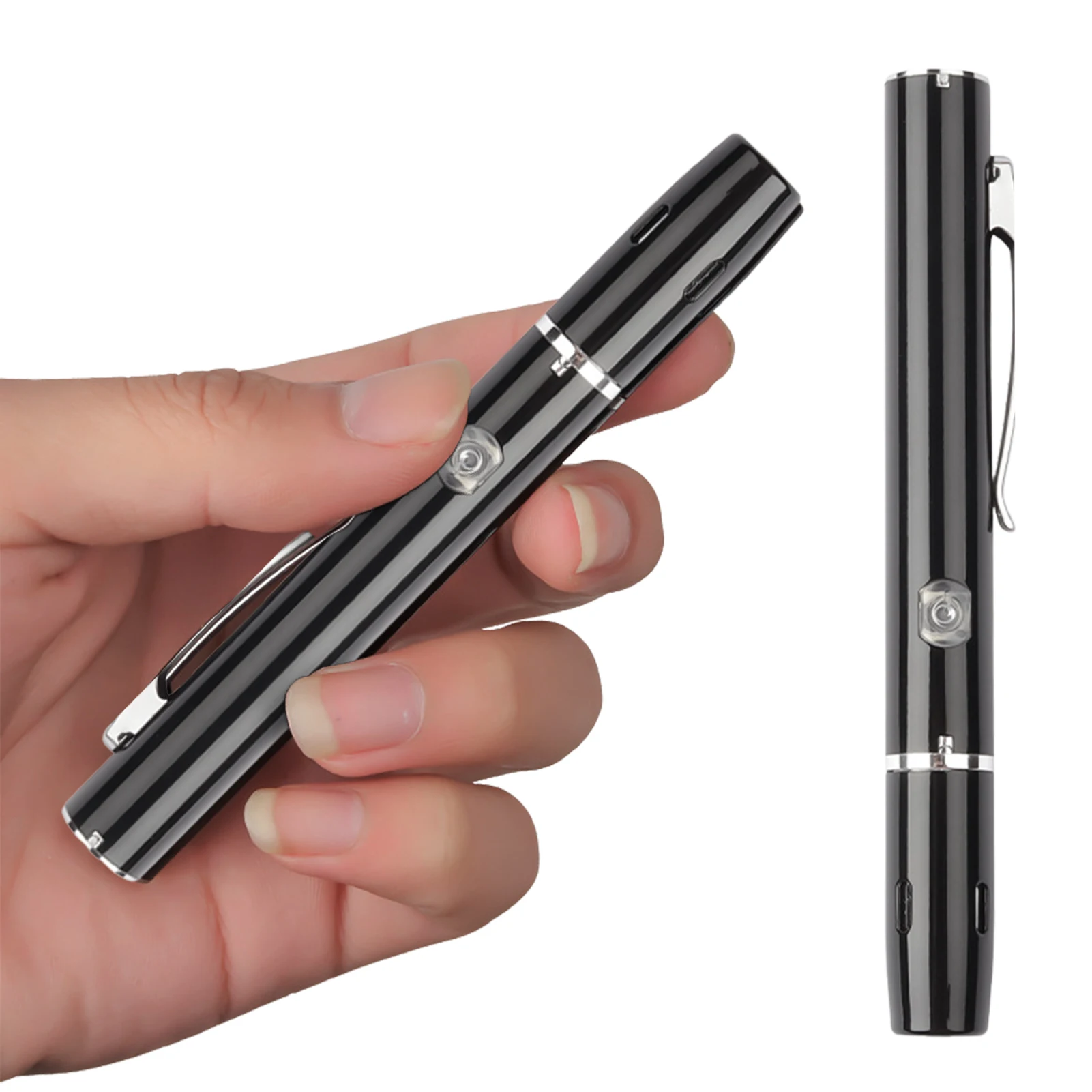 

USB Rechargeable Pen Flashlight High Lumen Pen Light Mini Pocket Torch Yellow And White Light Dual Light Source Pen Light