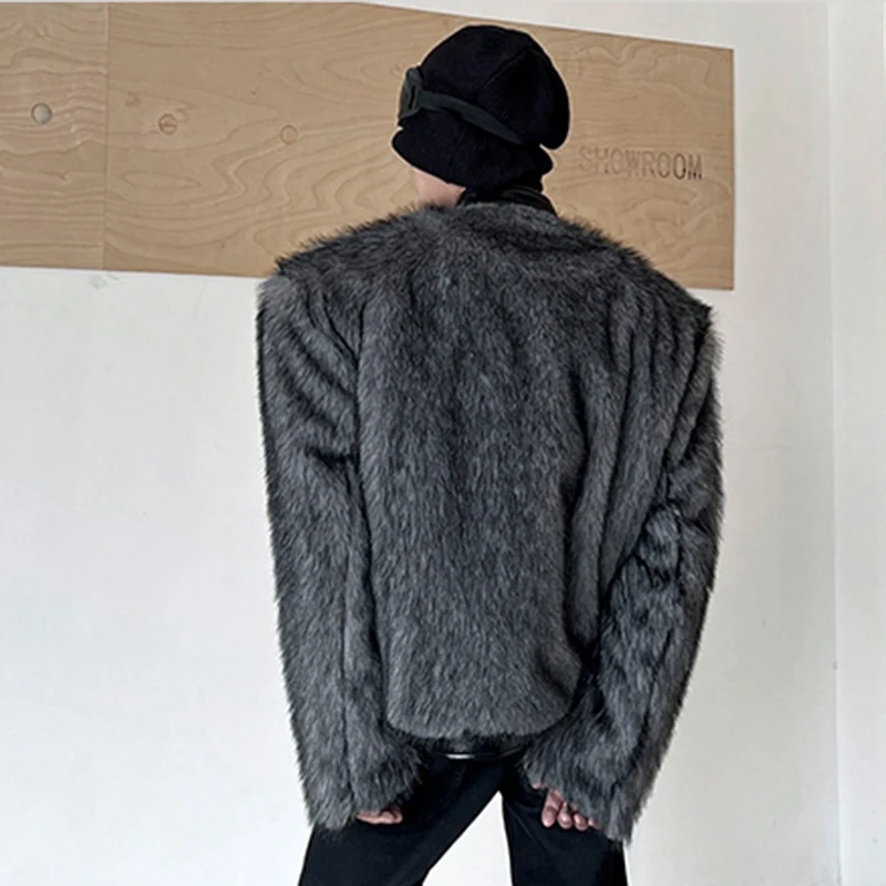 FEWQ мужские куртки нишевая молния дизайн одежда зимняя искусственная кожа