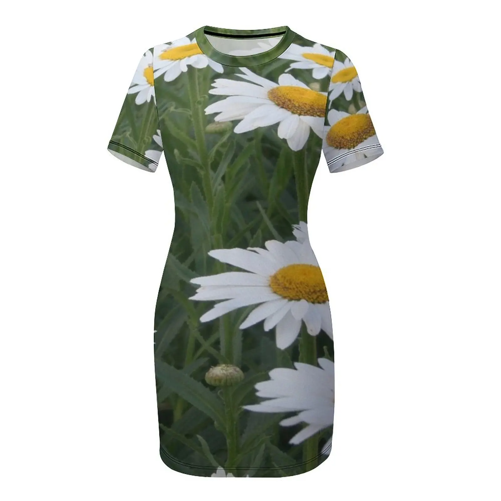 Платье Shasta Daisy с цветочным пейзажем и короткими рукавами роскошные вечерние