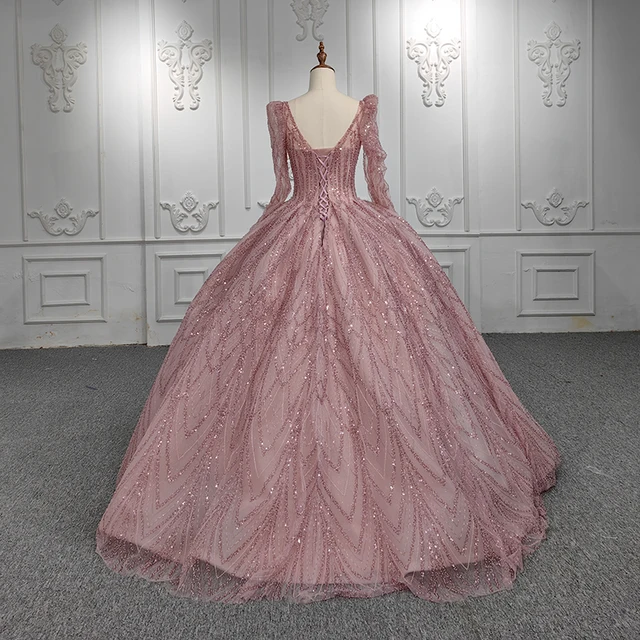 Gorgeous Quinceanera Dresses Ball Gown Beading Vestidos De 15 Años 2023 Pink V-neck Sequined DY5667 robe de demoiselle d'honneur 2