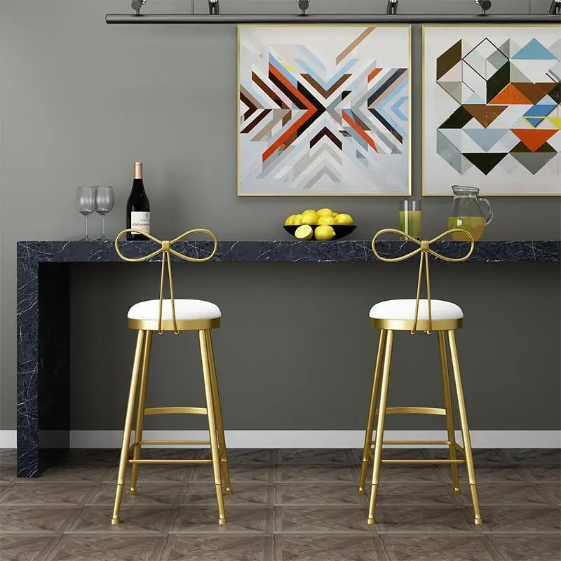 

Дизайнерский барный стул, обеденный стул, модный стул со спинкой, современный Роскошный велюровый стул для отдыха, мебель для гостиной