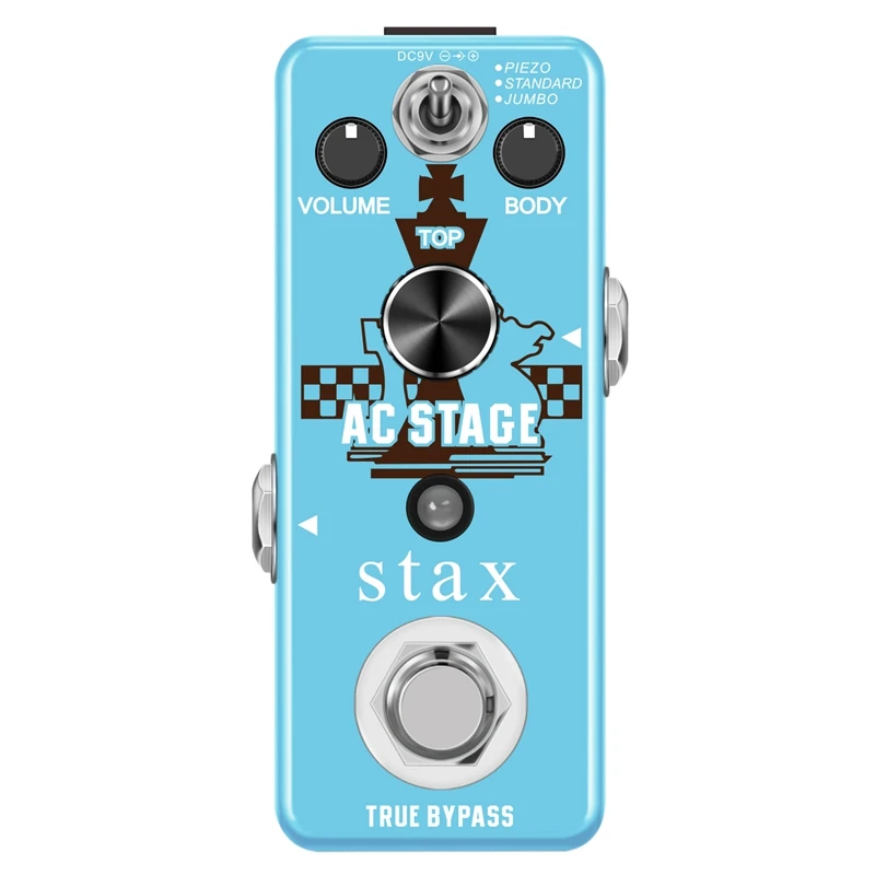 

Stax Guitar Acoustic Simulator Pedal AC Stage Pedal Analog Acoustic Simulator Pedal With Piezo/Standard/Jumbo Modes True Bypass