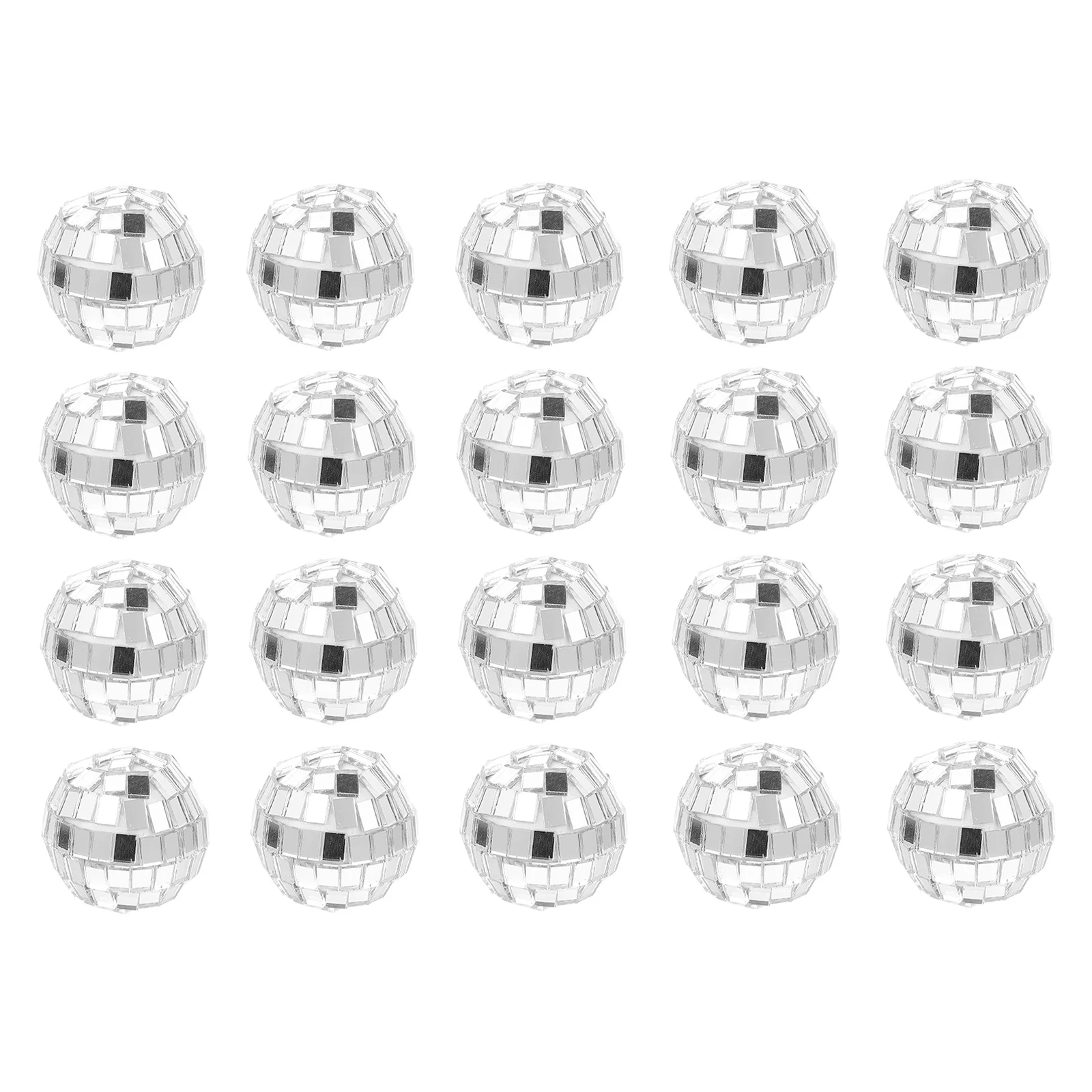 

20pcs Party Supplies Cake Mirror Balls Wedding Stage Ornaments Bar Reflective Sphere Small Disco Balls for Wedding Bars