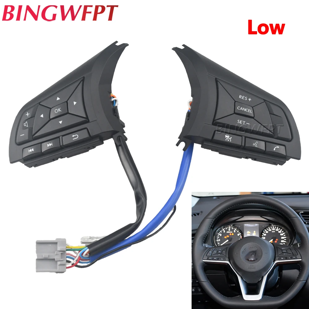 

Автомобильные переключатели для Nissan Note Epower 2018-2020 Np300 2017, кнопка круиз-переключателя громкости на руле, аксессуары с красной подсветкой