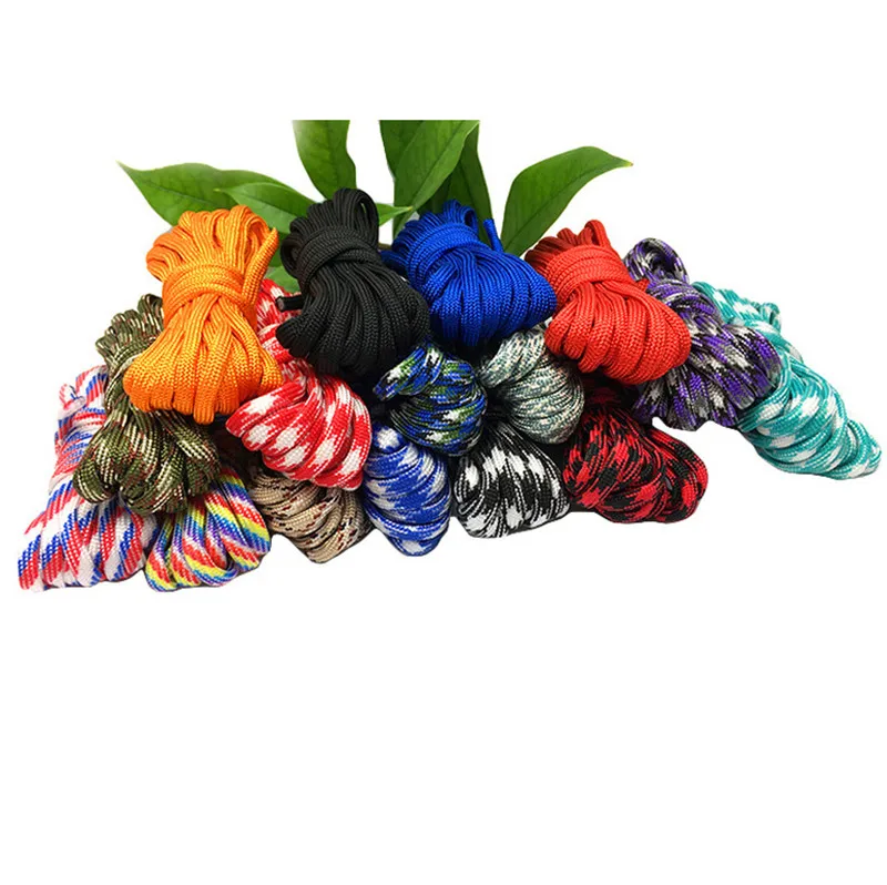 3m Paracord 550 Climbing Rope Portable 4mm Non-slip Downhill Rope for Survival Parachute Cord Lanyard Camping Hiking Clothesline