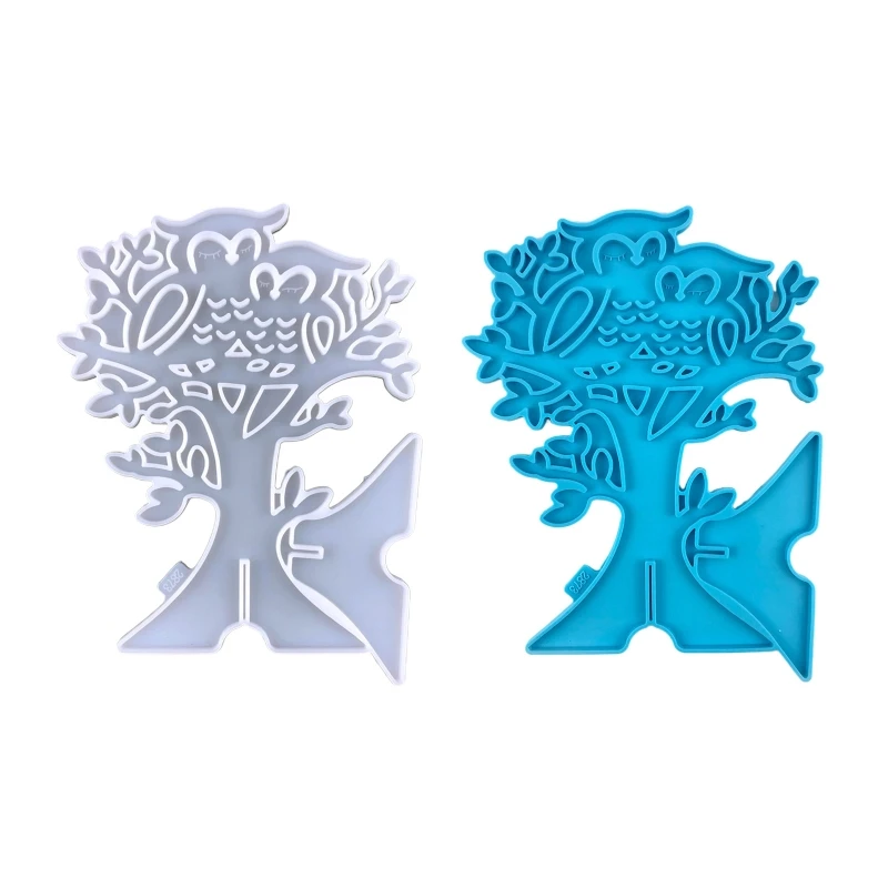 

Держатель для ювелирных изделий, силиконовые формы, форма в виде дерева и совы, инструменты для рукоделия, настольный держатель для ожерелья и сережек