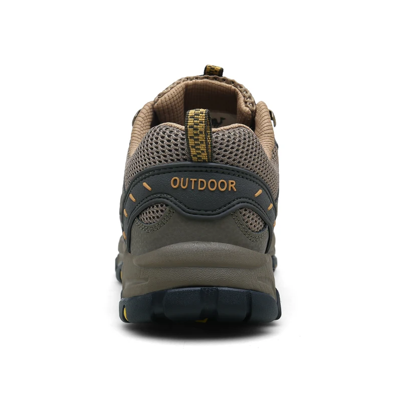 Summer Army Green Mesh Men Hiking Shoes Breathable Men's Walking Shoes Lace-up Male Brand Outdoor Shoes Zapatos De Senderismo