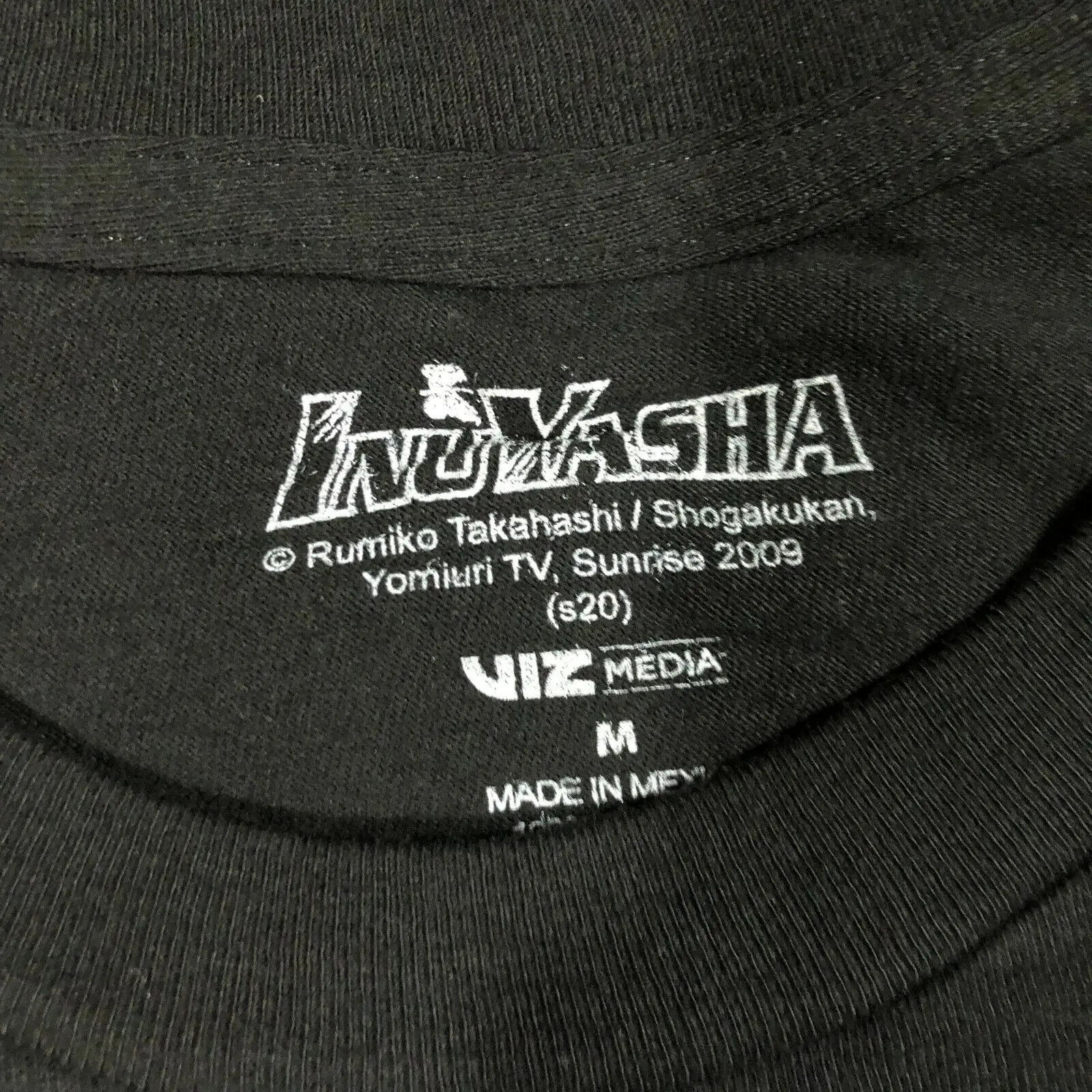 Новая мужская рубашка Inuyasha Sz M черная половина демона 90s Аниме Манга японский каго