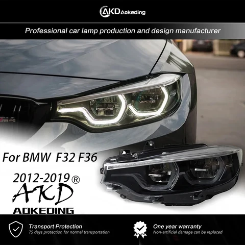 Передняя лампа AKD для BMW F32, 4 серии, фонарь головного света 2013-2019, F36, F80, F33, DRL 425i, 428i, 430i, 435i, сигнальная фара, автомобильные аксессуары