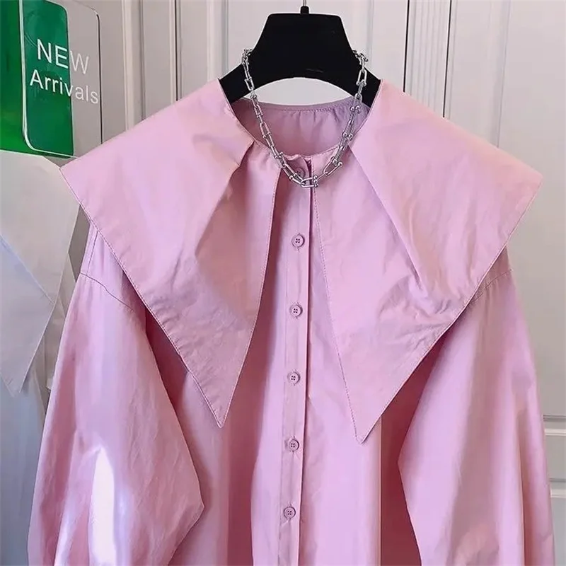 Дизайнерская ниша женские темно-синие топы с воротником французский женский