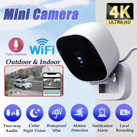 Mini 4K Wi-Fi камера видеонаблюдения