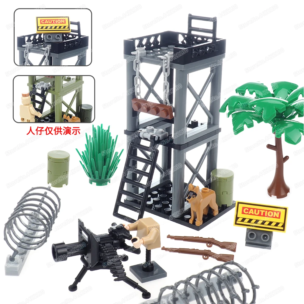 

Военный конструктор: Военная башня оружия, военная башня, военные фигурки Второй мировой войны, защита сцены, модель, детские подарки, игрушки для мальчиков