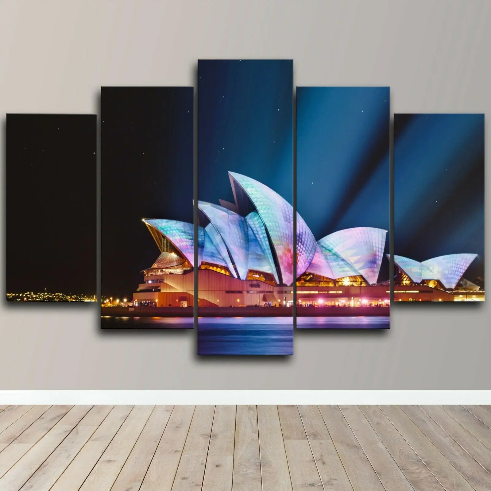 

Фон с изображением сиднейской оперы, Настенная картина ночного города, Декор для дома, картины, постер, декор комнаты без рамки