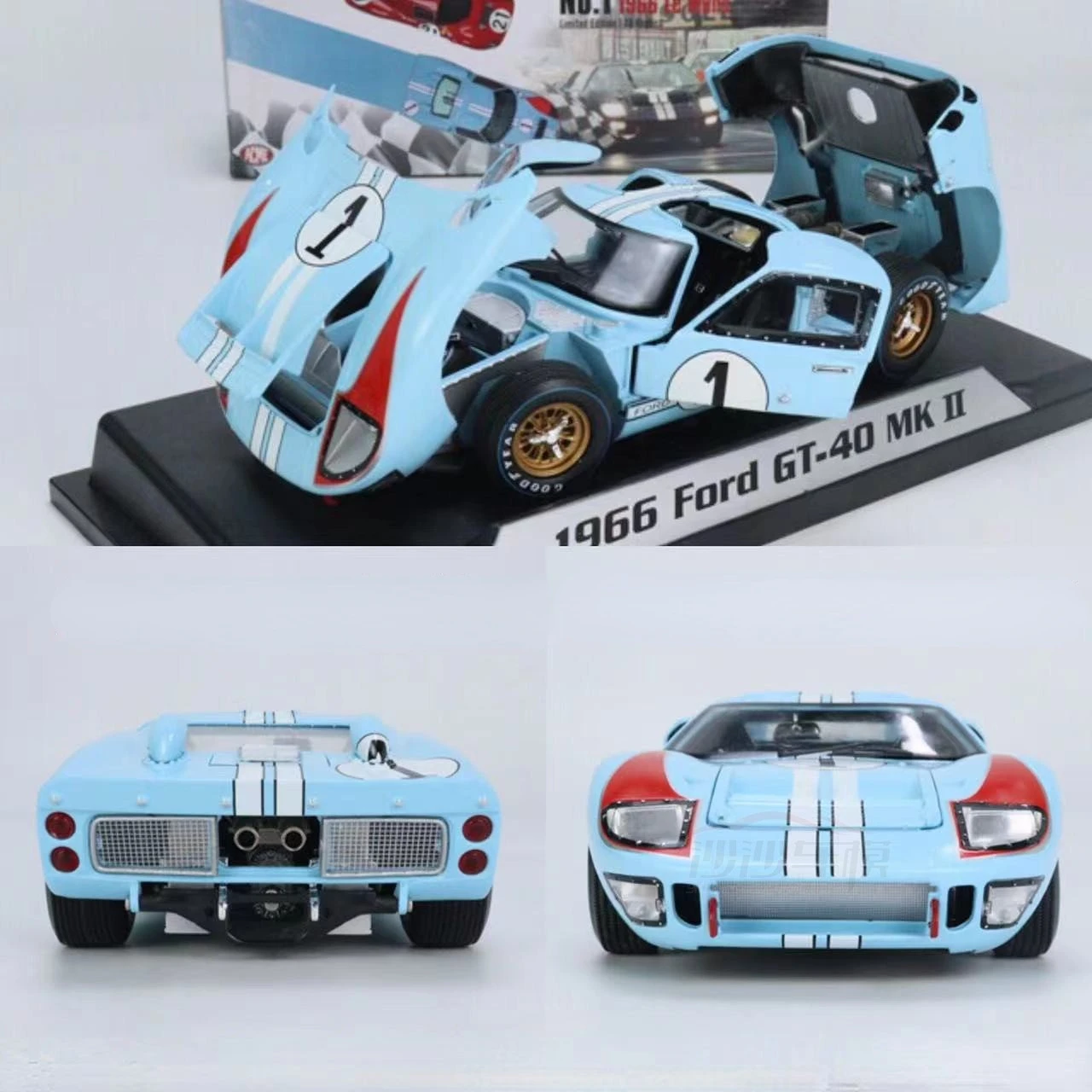 

ACME 1:18 Ford GT40 MK II 1966 Le Mans Racing Alloy Fully Open Limited Edition Resin Metal Static Car Model Toy Gift