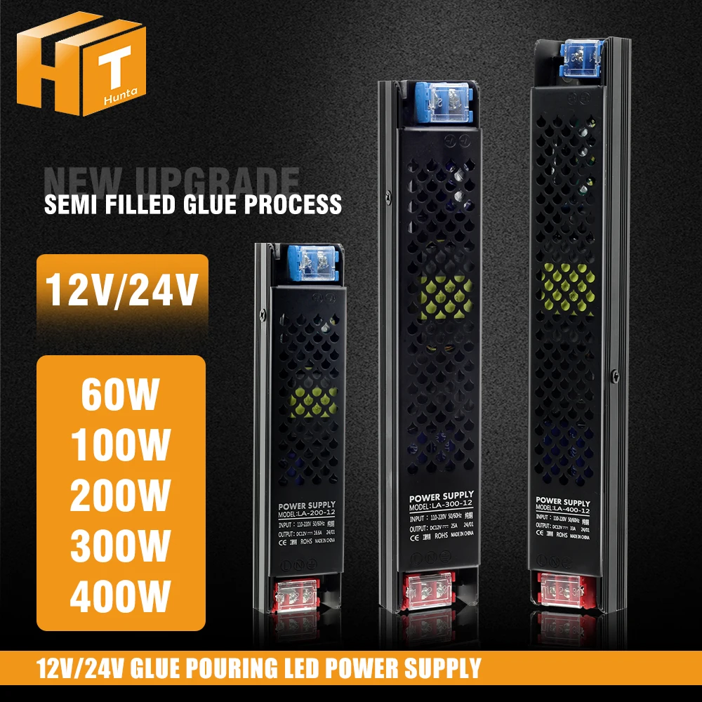 

Трансформатор Hunta для светодиодных лент 12/24В 60-400Вт