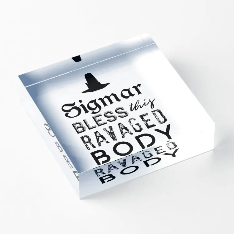 Sigmar благословит этот Ravaged y акриловый блочный коврик художественное украшение