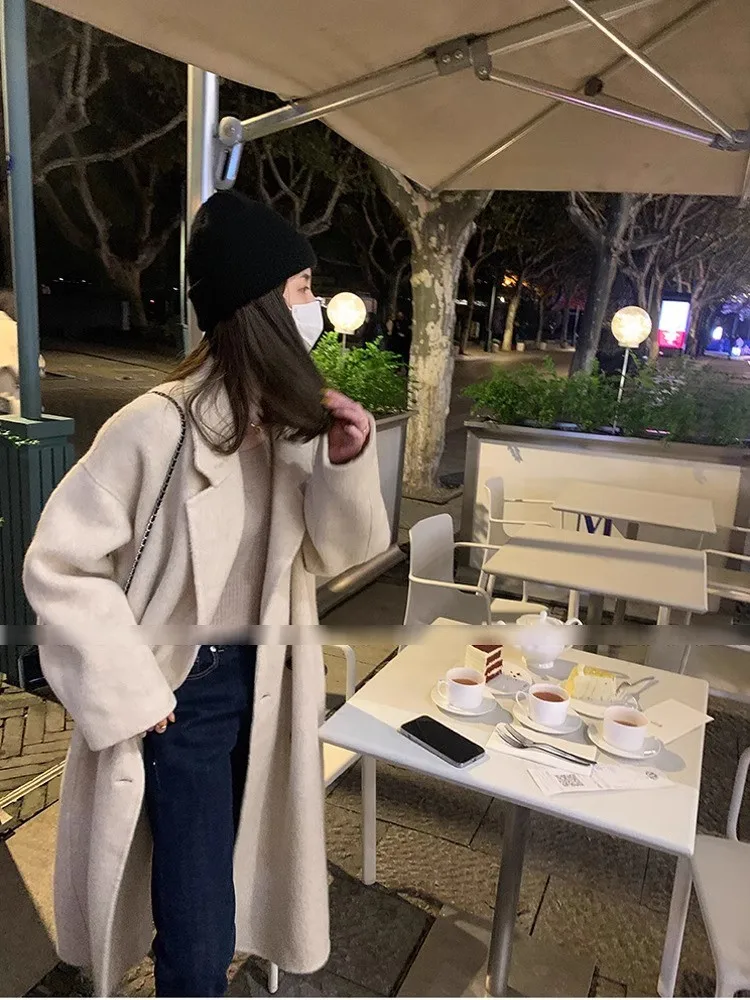 Двухстороннее кашемировое пальто для женщин