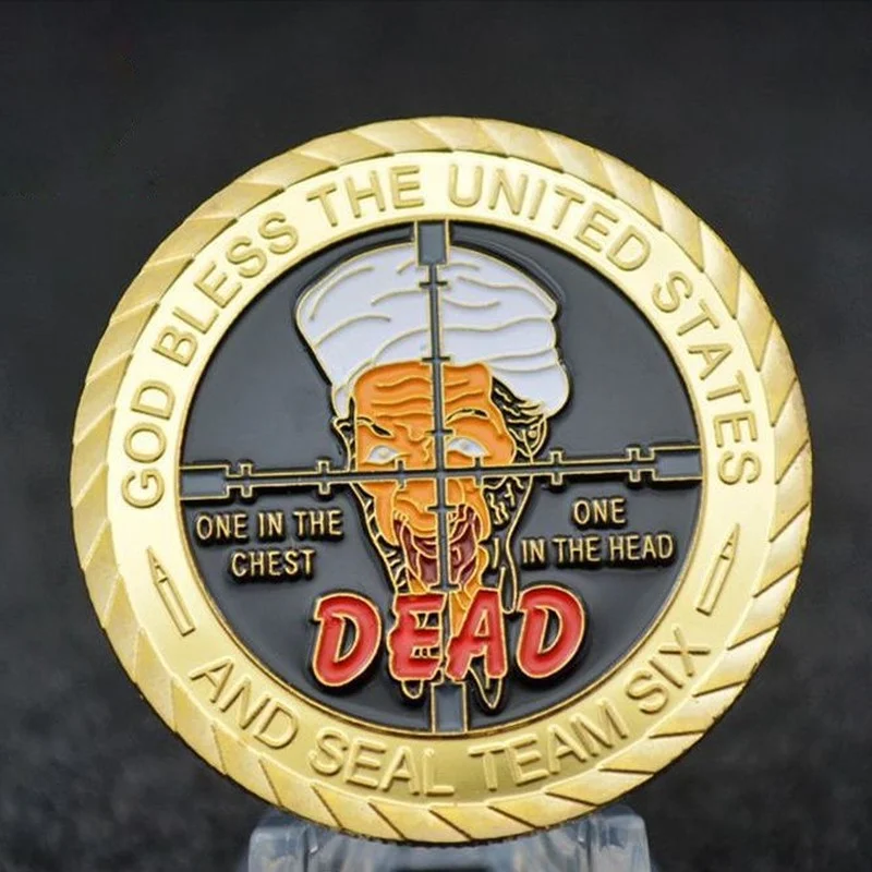 

Позолоченные монеты God Bless US SEAL Team Six, коллекция боевых памятных монет 9/11, памятный подарок, вызов, монета