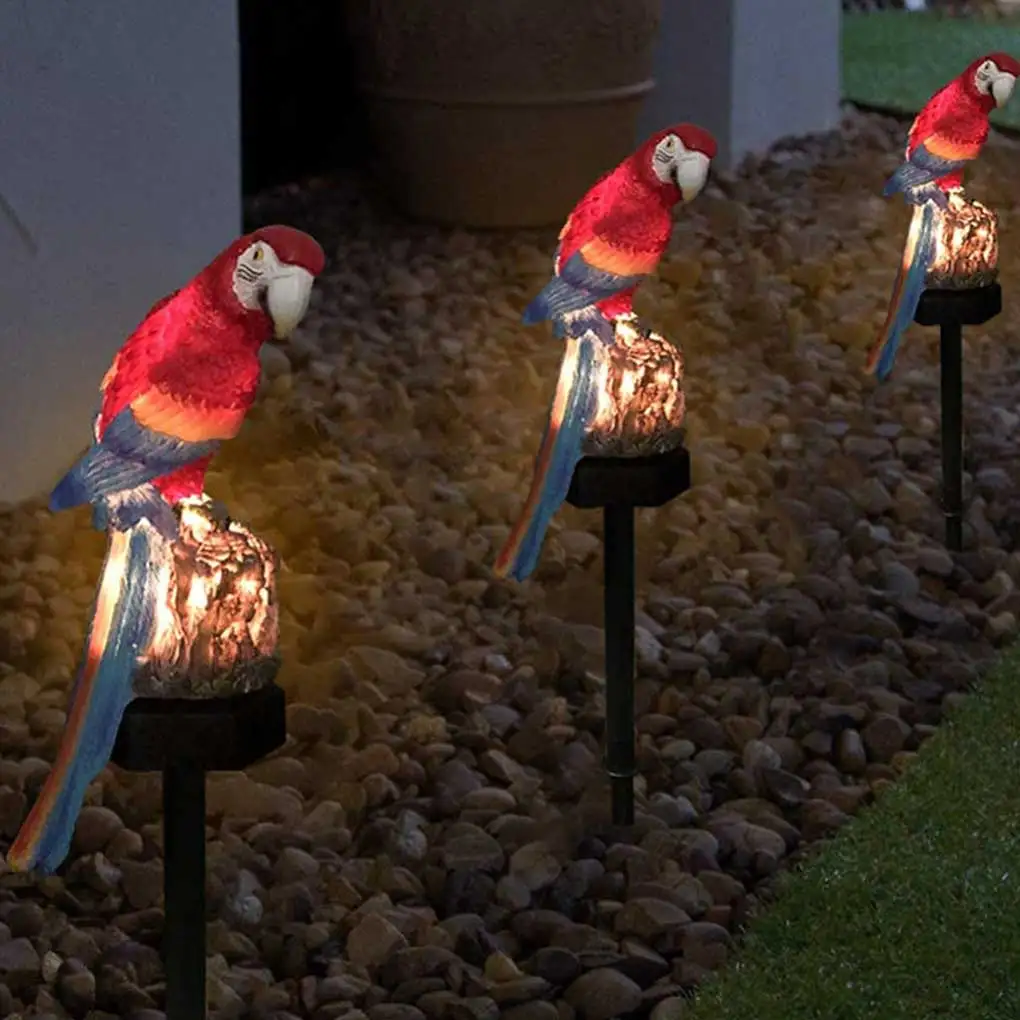 

PP Solar Garden Light On Off Switch Simulation IP65 Waterproof Rechargeable Cute Outside Lawn Park Ground Lamp Red