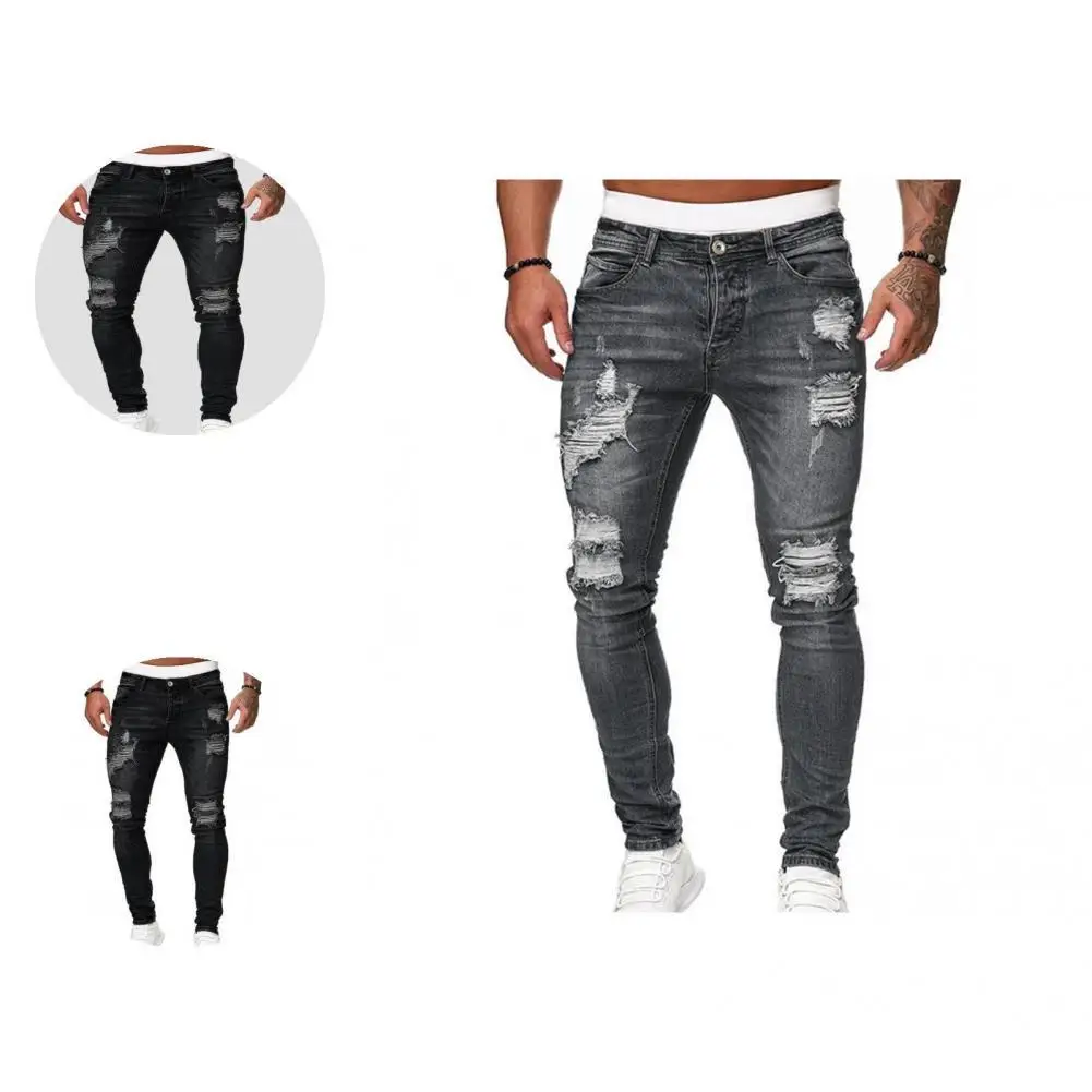 

Дышащие мужские джинсы на молнии, подходят для работы