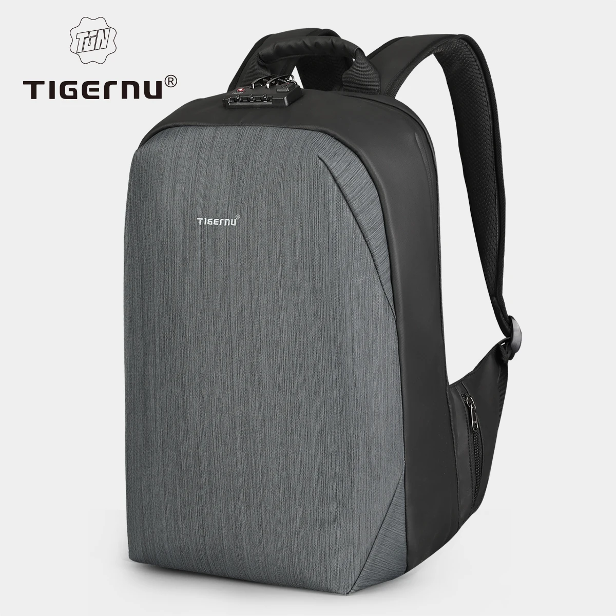 

Мужской водонепроницаемый деловой рюкзак Tigernu, сумка для чемодана с TSA и дорожным замком, с защитой от кражи, 15,6 дюйма, с RFID