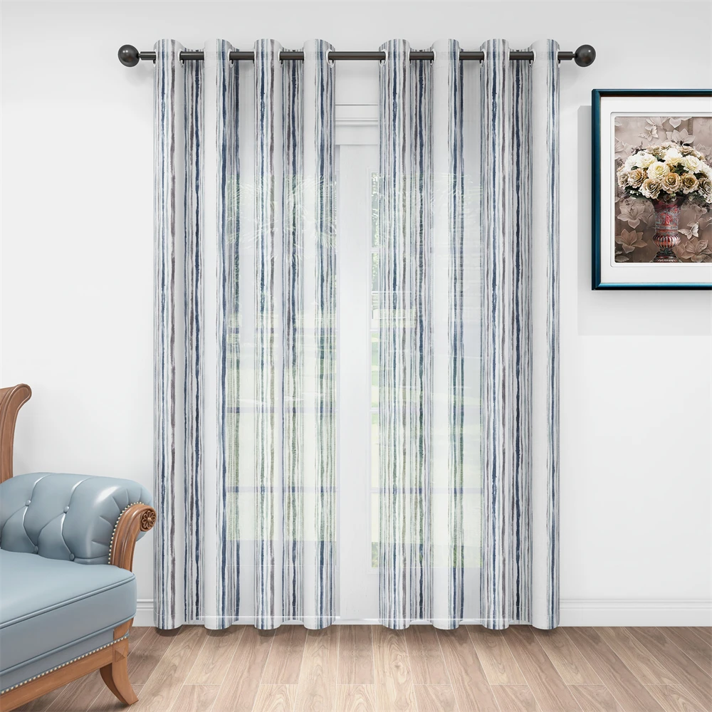 

NICETOWN 1pc Sheer Curtains for Bedroom Natural Linen Semi Sheer Curtains Window Treatment Drapes for Living Room Dining