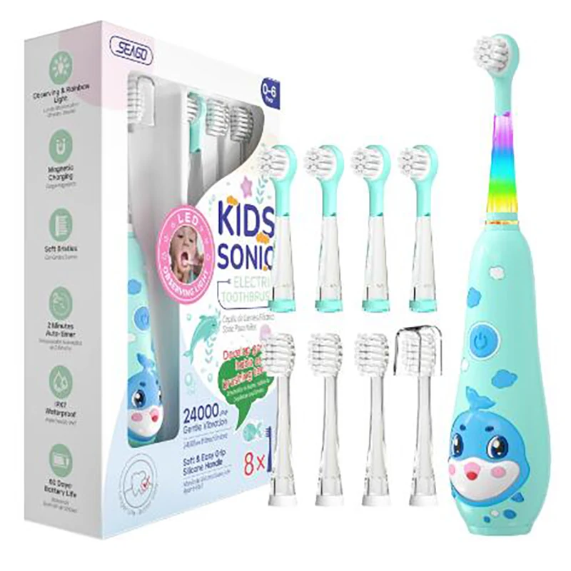 Seago Kids электрическая зубная щетка со светодиодной подсветкой детские