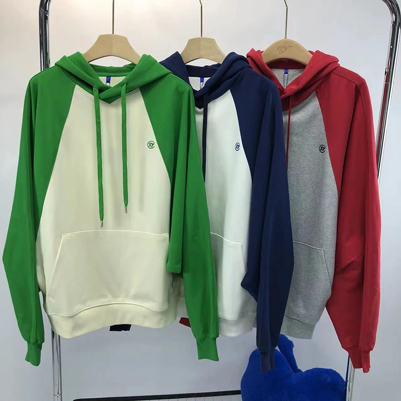 

ADER Hoodies Color Contrast Sleeve Oversized Cotton Men Women 1:1 High Quality Adererror Hooded Sweatshirts