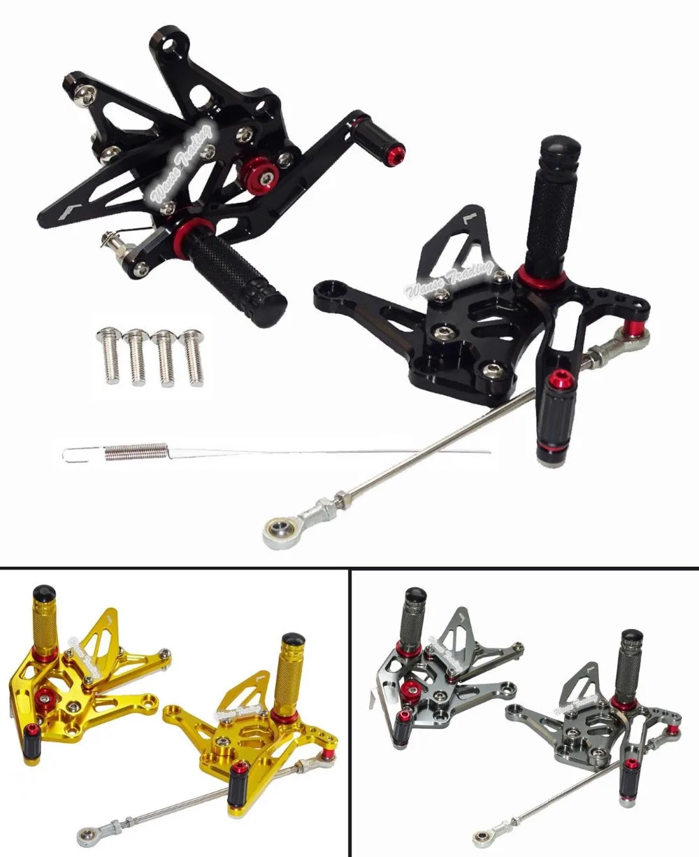 

Продажа CNC Алюминиевый Регулируемый наездник задние комплекты Rearset подставка для ног колышки для KAWASAKI Z1000 ZR1000 ZRT00F 2014 2015