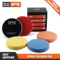 spta 5pcs 5 5inch 6 5inch7 5inch sponge buffing polishing pads cutting polishing pad kit for car buffer polisher