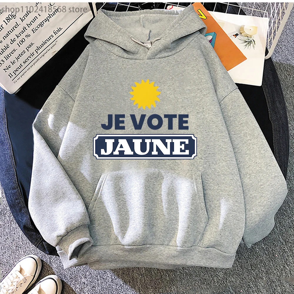 

Худи Ricard JE VOTE Yellow с надписью, свитшот, Мужская Уличная одежда с длинным рукавом, одежда для пары в стиле Харадзюку, одежда для мальчиков