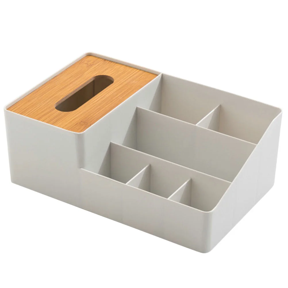 

Storage Box Napkin Holder Mens Bathroom Organizer Multipurpose Desktop Organizers Bamboo Living Tissue Container