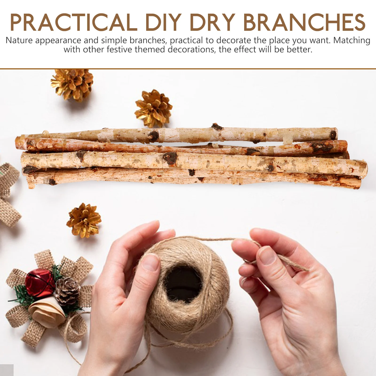 6 шт. палочка из коры декор для аквариума украшение дома поставка своими руками