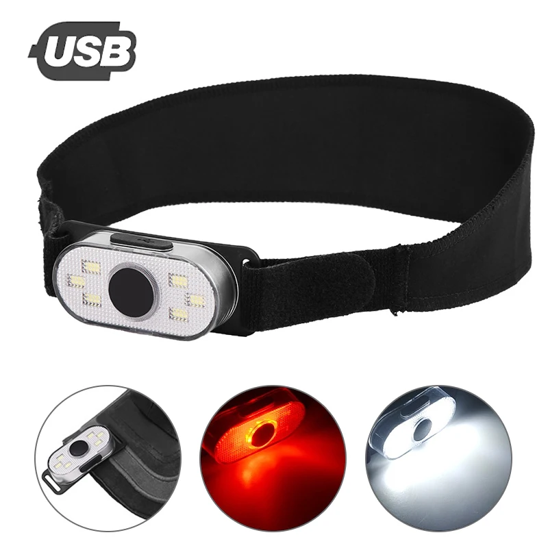 

Outdoor Tool Camping Hiking Headlight COB Led Headlamp USB Rechargeable Head Lamp Hat Clip Light Built-in Battery 4 Modes