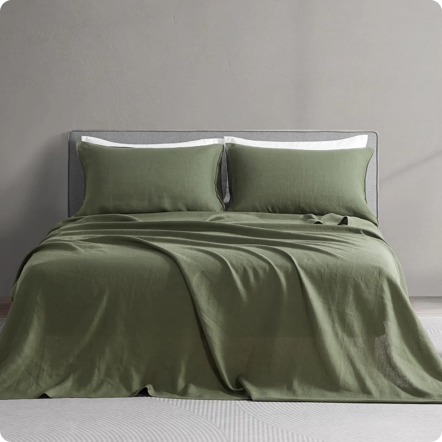 Льняной пододеяльник Oeko-tex наволочка простыня льняной Комплект постельного