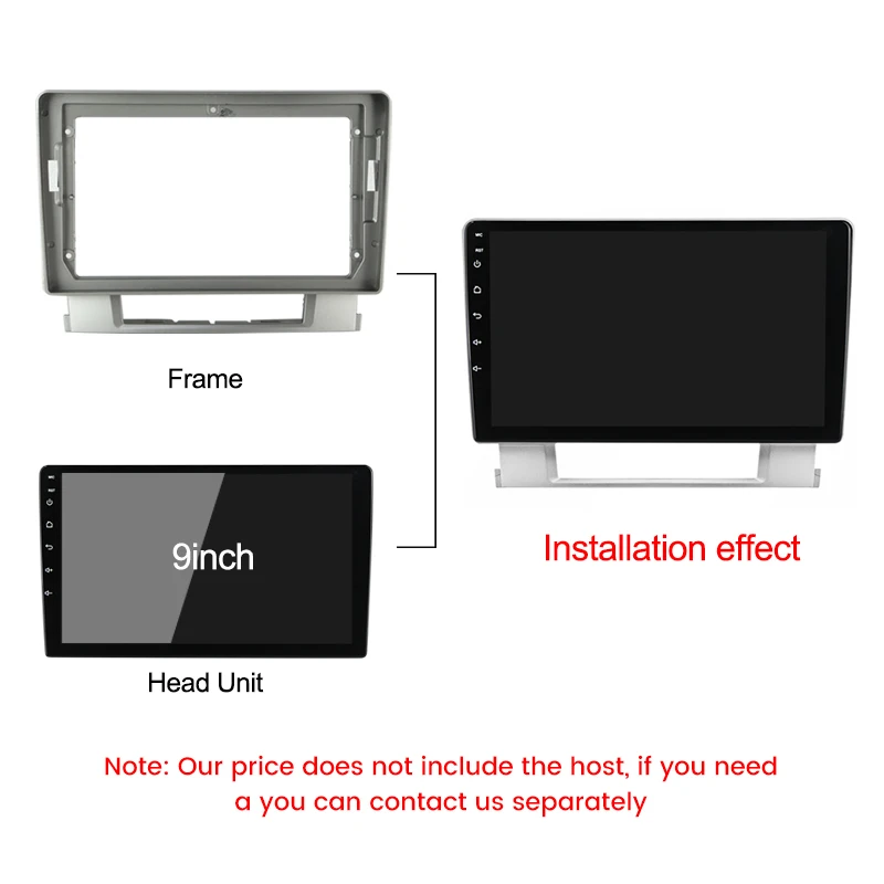 Автомобильный радиоприемник Double Din 9 дюймов стерео панель Fascia рамка для Buick Excelle 2