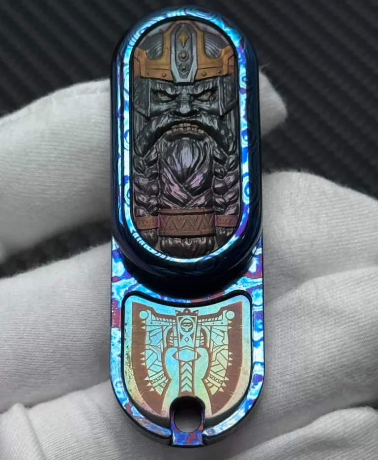 Фото Б/у EDC TK mini card promotion Timascus fidget slider — антистрессовая игрушка-слайдер №5
