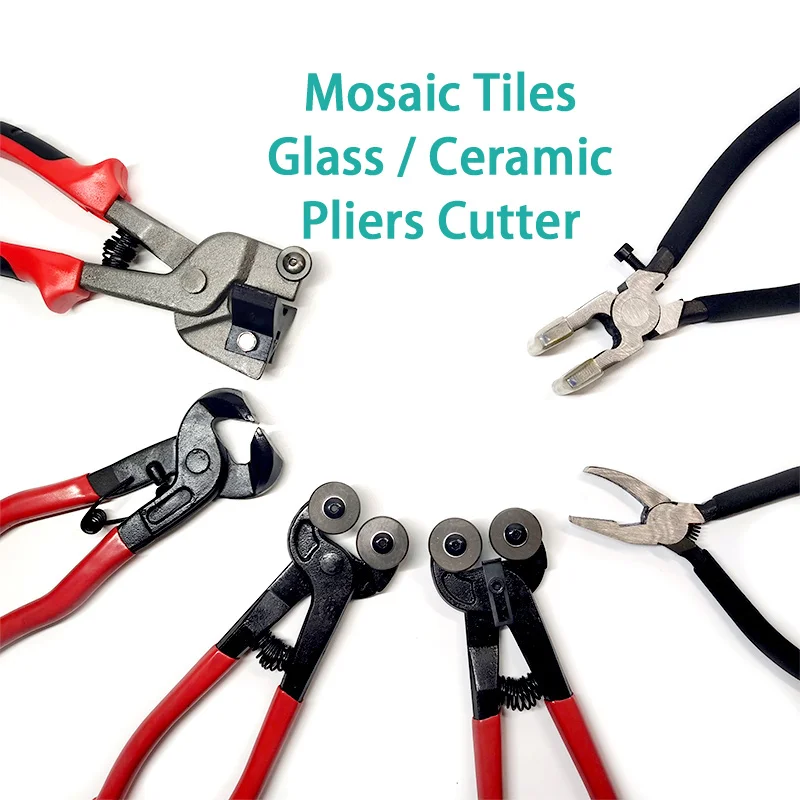 

DIY Mosaic Block Ceramic Tile Cutter Two Round Wheels Cutter Flat Crystal Glass Pliers DIY Art and Crafts Materials Wire Peeler