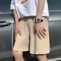 summer khakiblackblue shorts men fashion casual shorts men korean style loose straight shorts mens beach shorts m 2xl