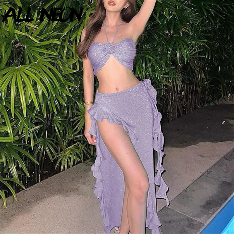 ALLNeon Костюмы 90-х из полиэстера и спандекса