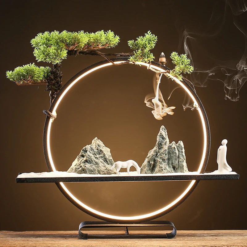 

Zen Ecoflow Incense Holder Wax Burner Oil Diffuser Incense Holder Humidifier Censer Quemador De Incienso Home Decor LQQ40XP