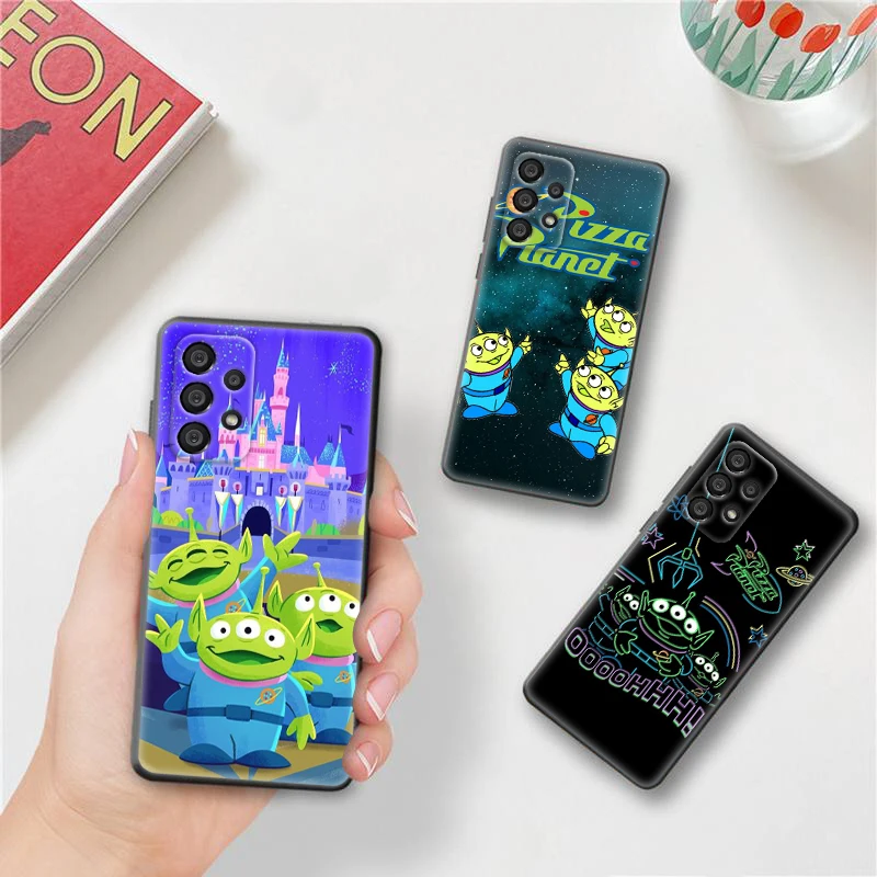 

Toy Story Cute Alien Phone Case For Samsung A73 A72 A71 A53 A52 A51 A42 A33 A32 A23 A22 A21S A03 A02 Black Cover