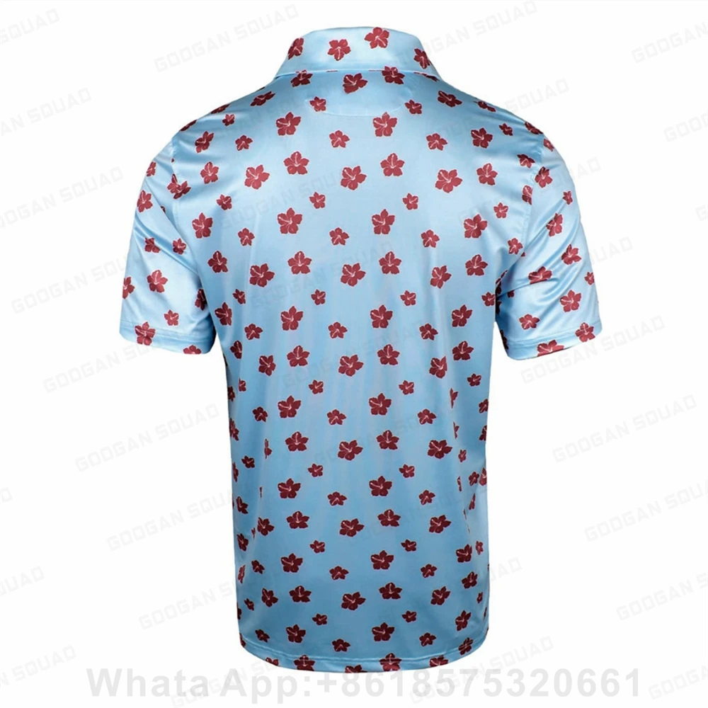 Men Golf T-shirt Short Sleeve Sport Leisure Polo Shirt Outdoor High Quality Breathable Fabric Sports Jersey Business Polo Shirt