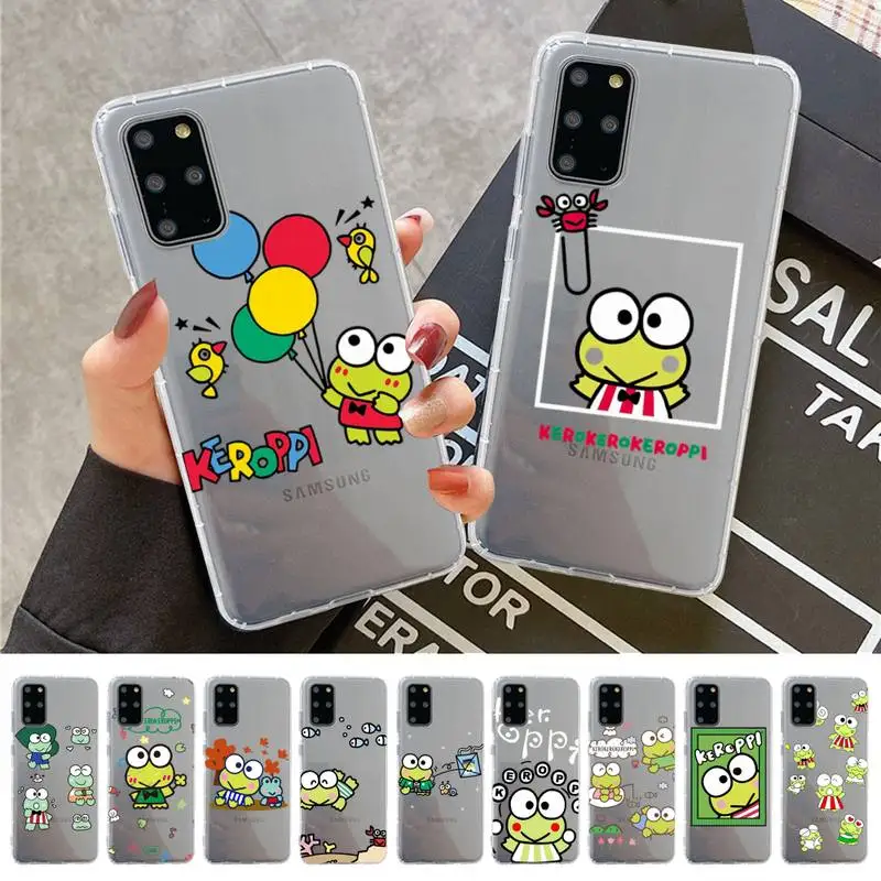 

BANDAI Keroppi Phone Case for Samsung S20 S10 lite S21 plus for Redmi Note8 9pro for Huawei P20 Clear Case